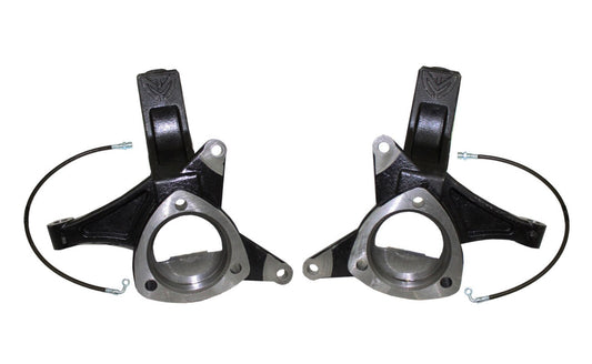 2007-2018 CHEVY SILVERADO 1500 2WD W/ CAST STEEL SUSPENSION 4.5" LIFT SPINDLES W/ EXTENDED BRAKE LINES - MAXTRAC